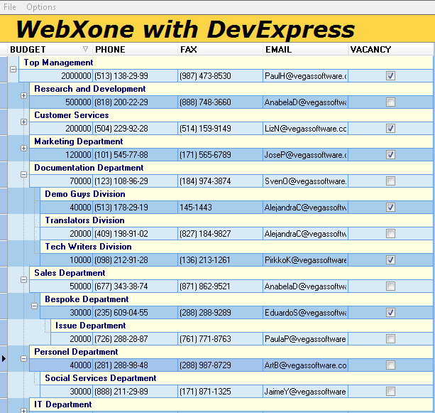 WebXone App Demo 2